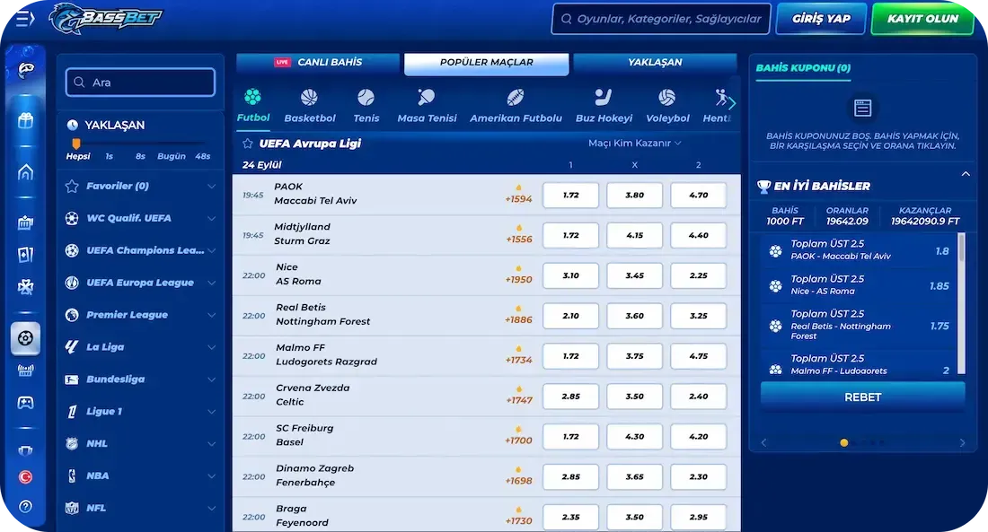 bassbet casino spor